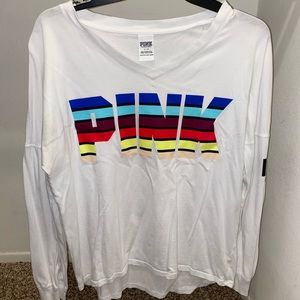 🌹PINK Multi-Color Long-Sleeve T-Shirt🌷